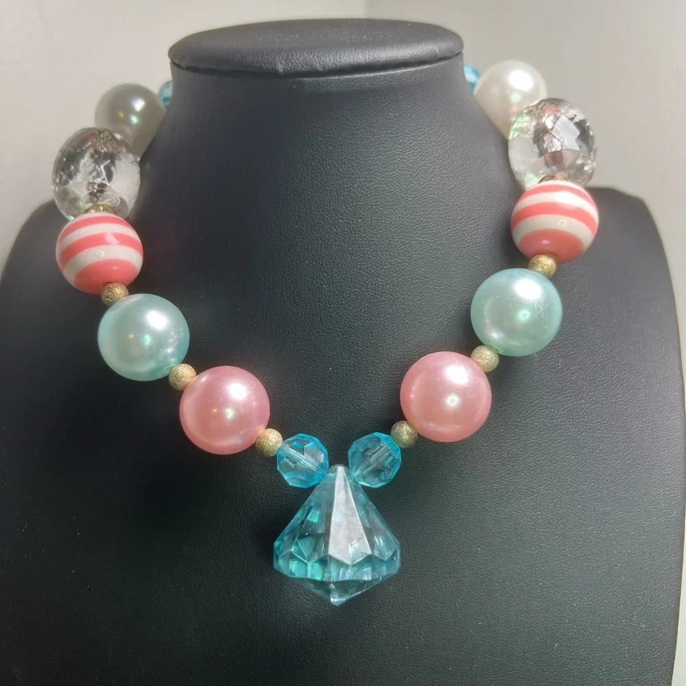 Colorful Kids Acrylic Beaded Necklace D13